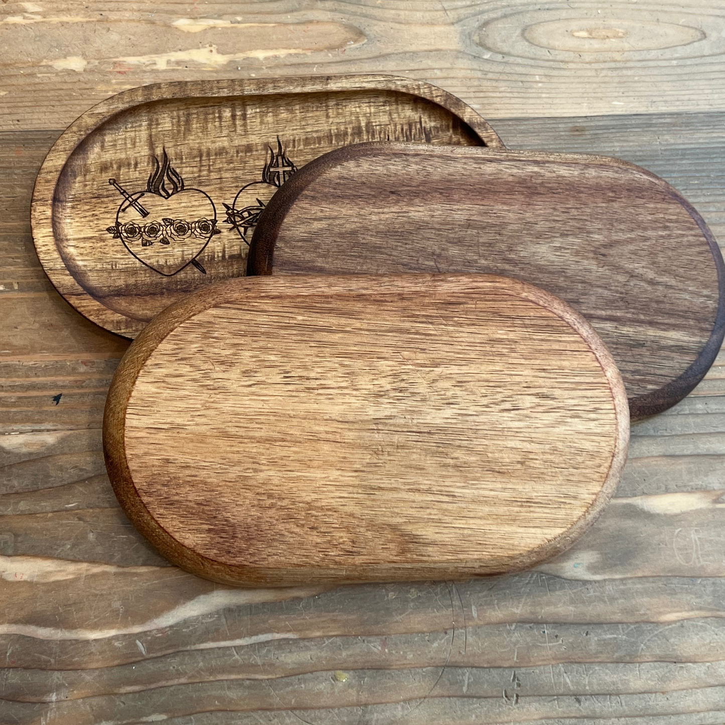 Holy Hearts Customizable Rosary Tray