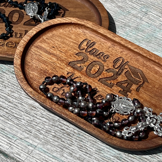 Graduation Rosary Tray