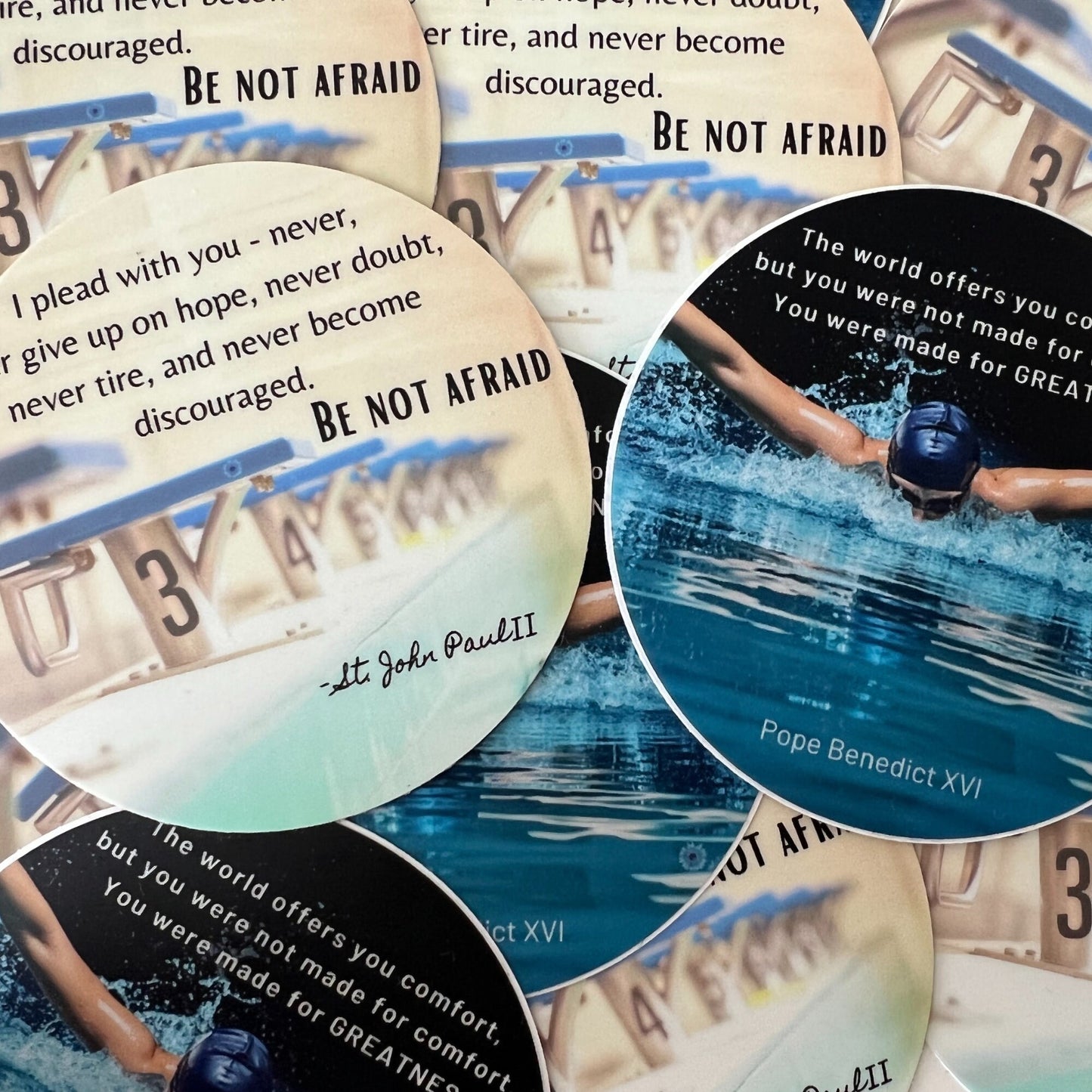 Sticker - Swimming "Be Not Afraid"