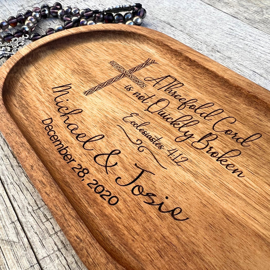 Anniversary Rosary Tray - Threefold Cord